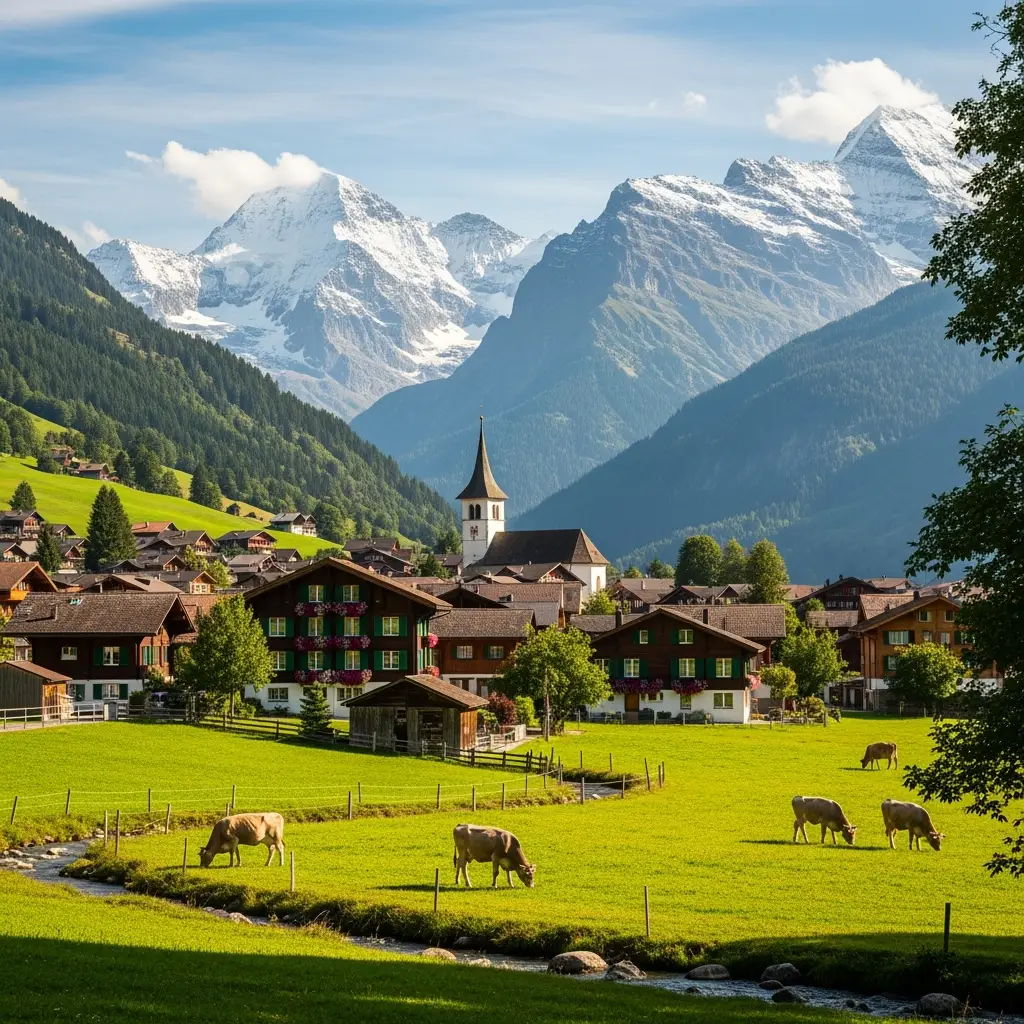 a view from a private air charter to switzerland 