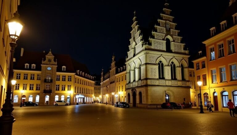 a business charter to frankfurt flying above the old town