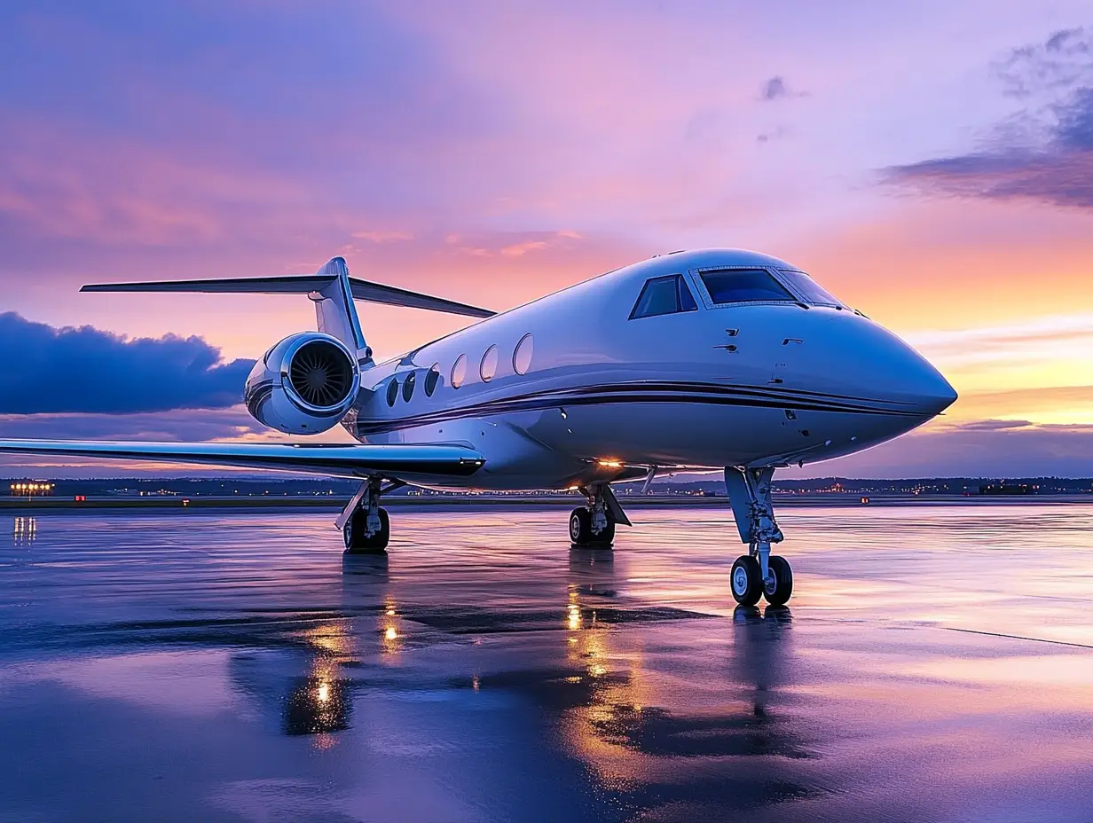 a private air charter to bangkok parked on the runway with beautiful sky behind it a private air charter to bangkok parked on the runway with beautiful sky behind it